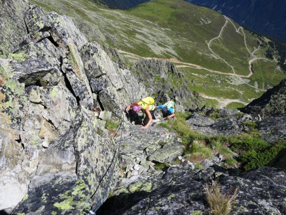 ... und wieder runter. Konzentration und eine &quot;saubere&quot; Bewegungstechnik sind immer noch notwendig.
