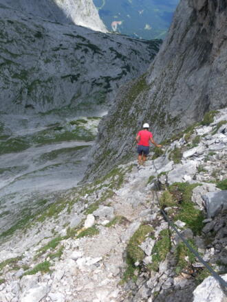 Rinnenabstieg unter dem Eisgrubenturm