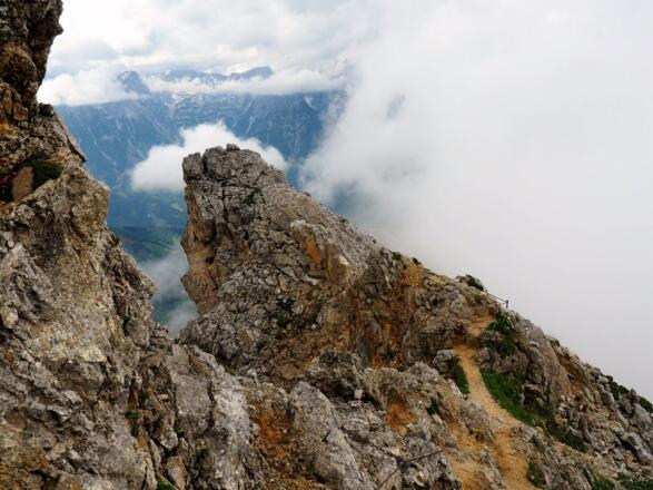 Schrockengrat Sicherungen 2215m-2240m