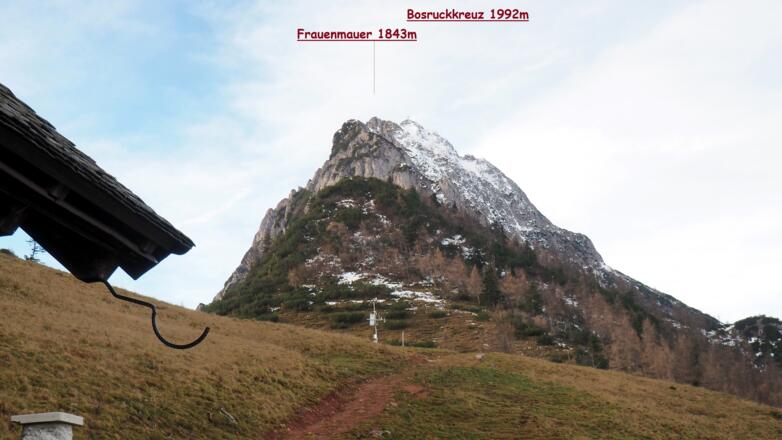 Das Gipfelziel von den Arlingalmen