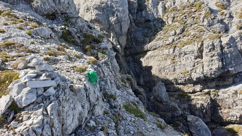 Der kurze Abstieg in die Schlcuht...