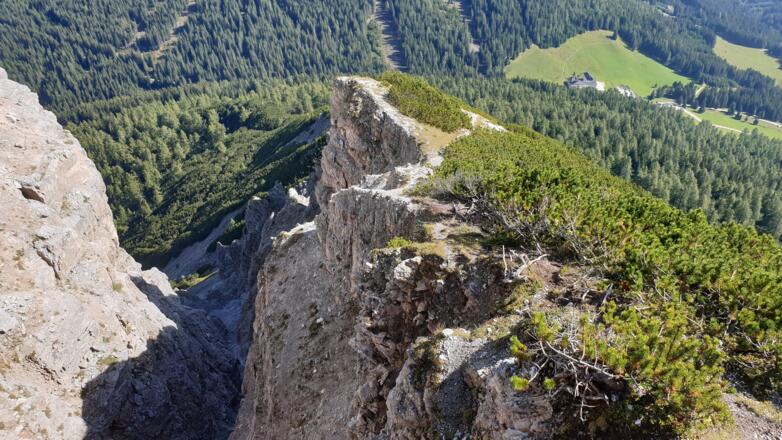 Rückblick über das Aufstiegsgelände