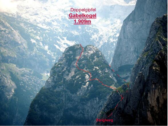 Blick vom Donnerkogel, ungefährer Abstieg zum Steiglweg