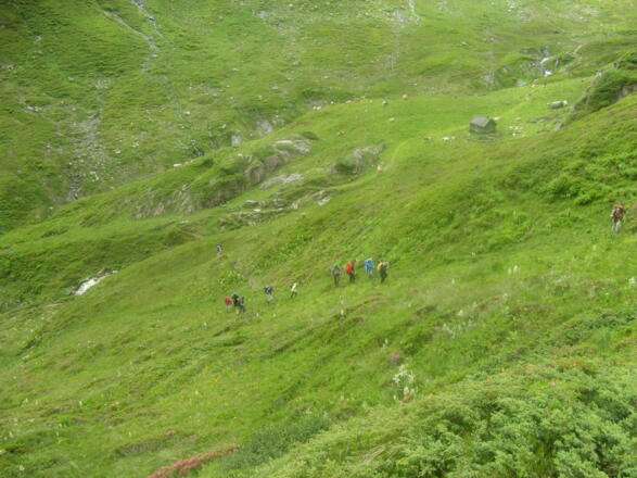 Steiler Aufstieg zum Murtörl