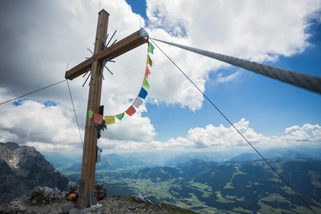 Scheffau_Scheffauer_Gipfelkreuz_Wilder Kaiser