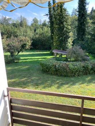 Aussicht vom Balkon Ferienwohnung Hochries