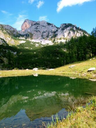 Spiegelung im Brunnsteiner See 1422m