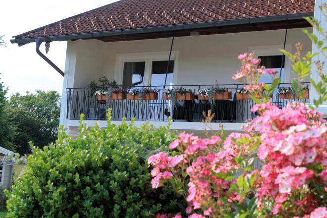 Blick auf den Balkon