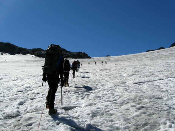 Aufstieg Richtung Gemsscharte.