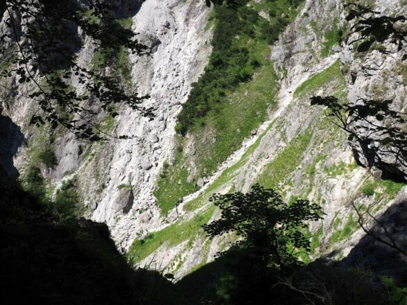 Blick in den Eisgraben 920m
