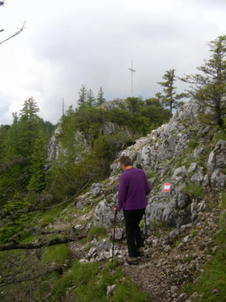 Querung zum Gipfelfels