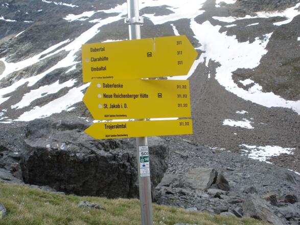 Der Weg ist gut markiert und ausgeschildert