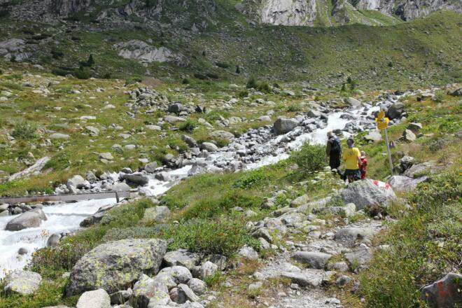 Übergang über die Kastenklamm zur Berliner Hütte