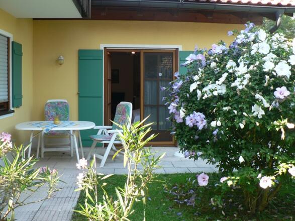 Sitzplatz Terrasse Ferienwohnung Schömmer