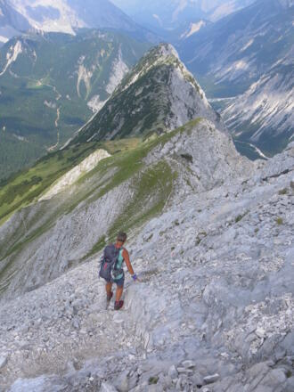 Westgratabstieg Richtung Reps