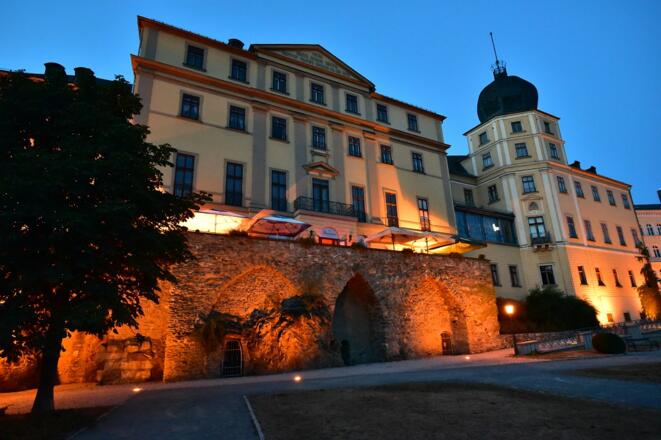 Abendstimmung am Unteren Schloss in Greiz