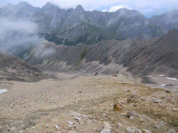 Rückblick vom oberen Teil des Schlauchkars