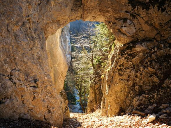 Rückblick durch das Felstor  (~940m)