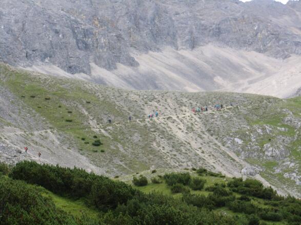 Der untere Teil des Aufstiegs