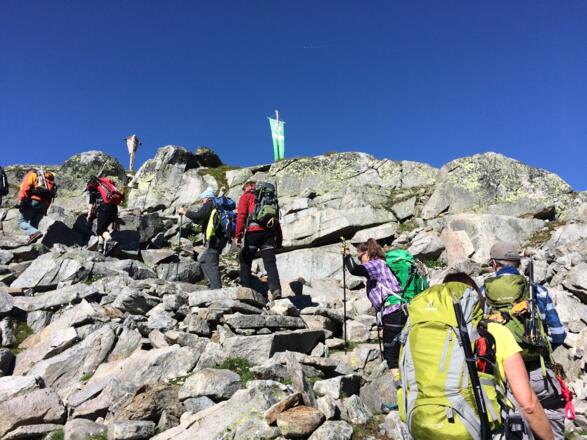 Kurz vor der Hütte. 
