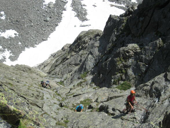 2 Seilschaften in der Route (SL 4+5)