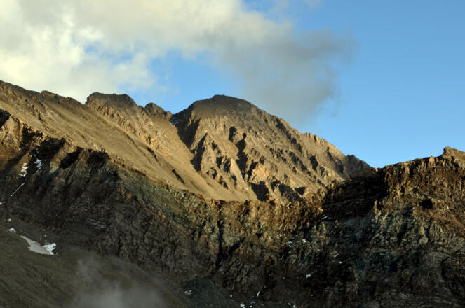 Obere Steineralm, Vorderer Kendlspitz davor Dürrenfeldscharte