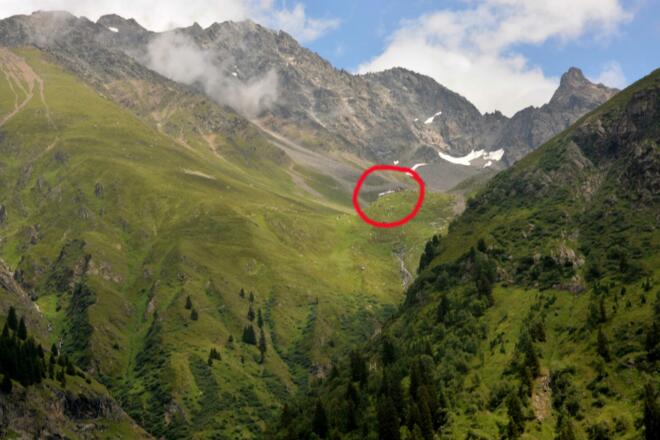 Blick zur Rüsselsheimer Hütte