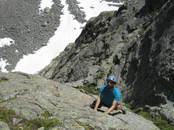 toller Fels in der 3. Seillänge