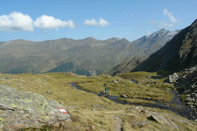 Beim Abstieg nach Praxmar, die Gegend wird milder.