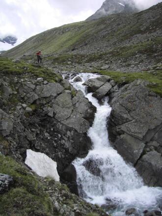 Der Wasserfall im Gleirschtal