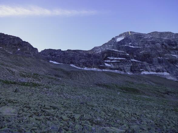 Schrammacher Nordwand kurz ober der Geraer Hütte