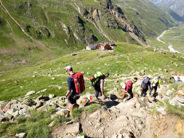 Die letzten Meter zum Taschachhaus.