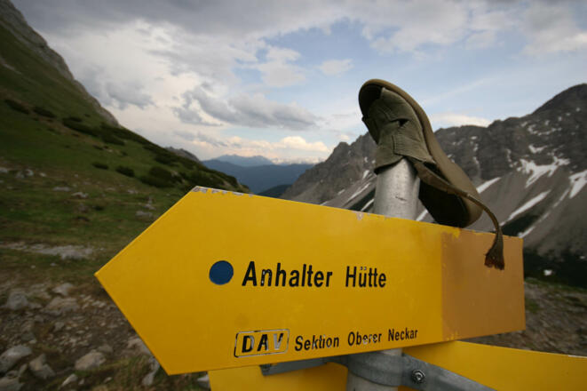 Schild am Hahntennjoch
