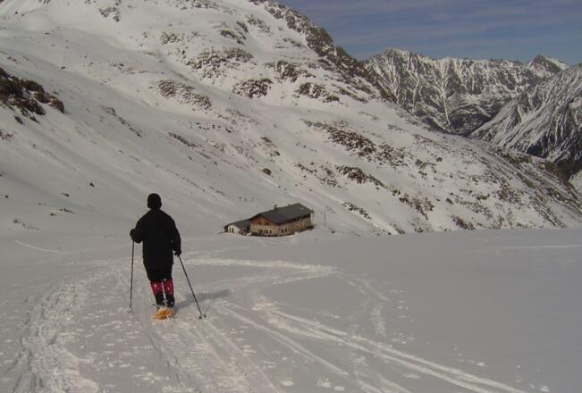 Pforzheimer Hütte (Adolf-Witzenmann-Haus) im Winter