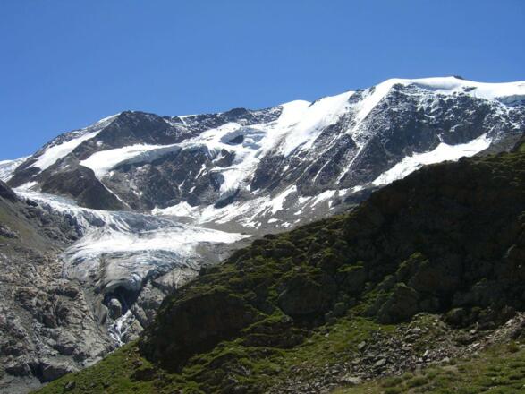 Ein imposante Kulisse - Die Taschachwand