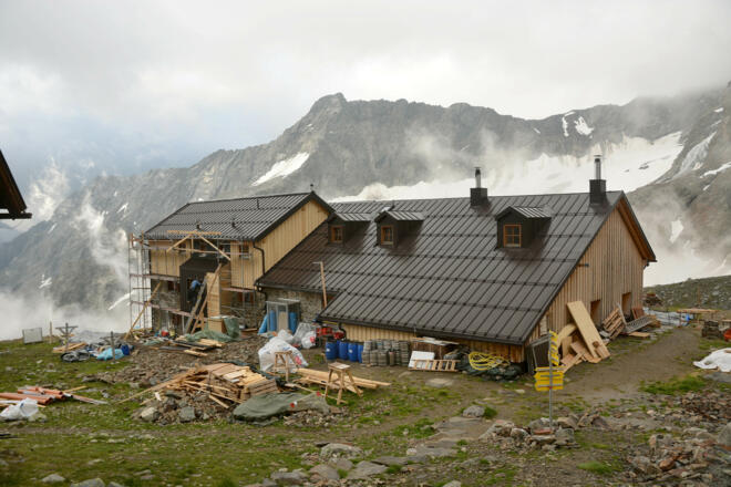 Kaunergrathütte - Blick zur Seekarlesschneid