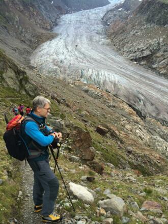 Bei Abstieg zum Gletscher entlang des neu angelegten Weges. 