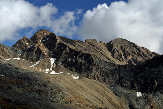 Obere Steineralm, Stellachwand (li), Vorderer Kendlspitz (re), davor Dürrenfeldscharte