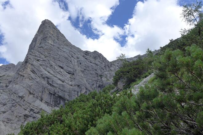 Die Hütte ist zwischendurch in Sicht