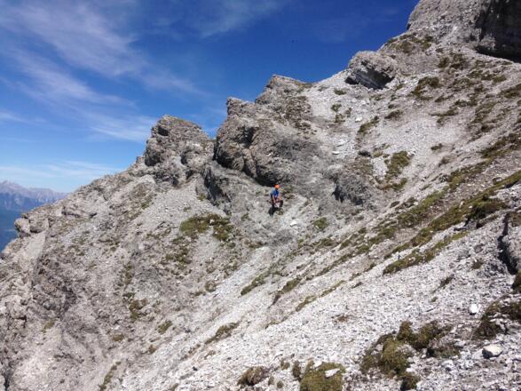 Ausgesetzter, alpiner Ausstieg