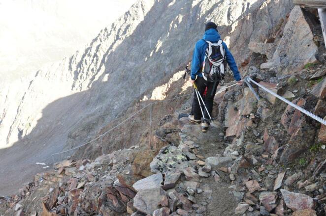 Der Pitztaler Gletschersteig - Dank viel Engagement des DAV ein top versicherter Steig