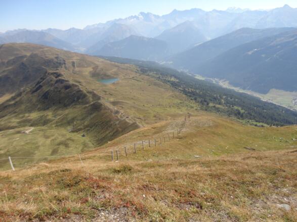 Blick zurück auf den Aufstiegsweg
