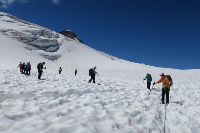 Große Spalten am Taschachferner, kurz nach der Aufnahme hatten wir einen Spaltensturz.