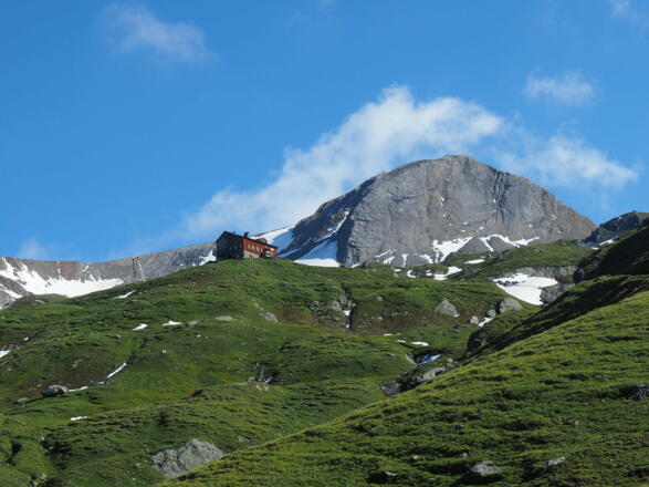 Hütte mit Wellachkopf Süd