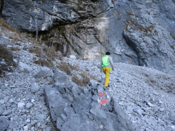 Die &quot;Nasse Wand&quot;, manchmal ein Wasserfall, meistens ...