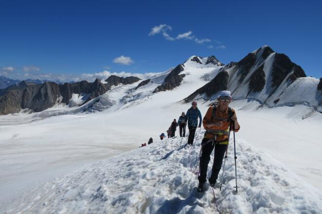 Der Gipfel der Petersenspitze ist erreicht.