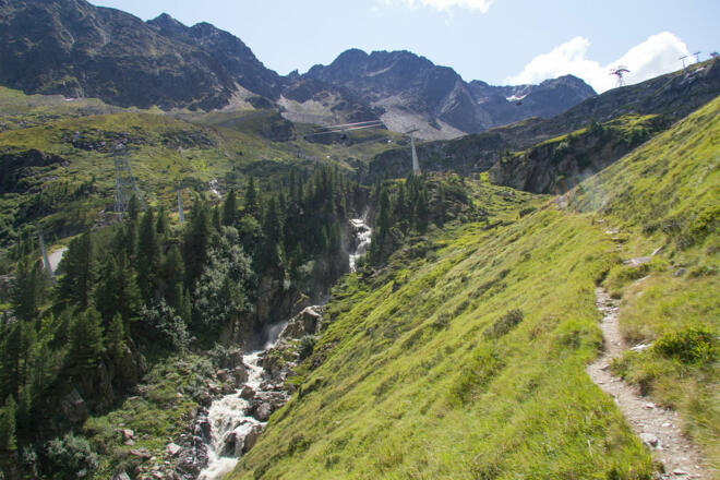 Unterhalb der Gletscherschliffkante des Fernau-Gletschers
