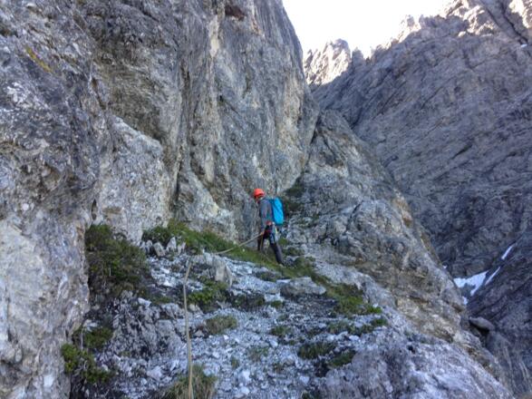 Stand nach erster Seillänge