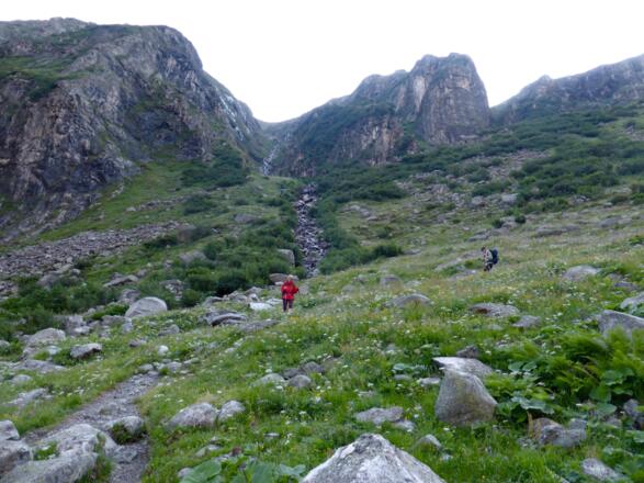 Im Abstieg von der Greizer Hütte