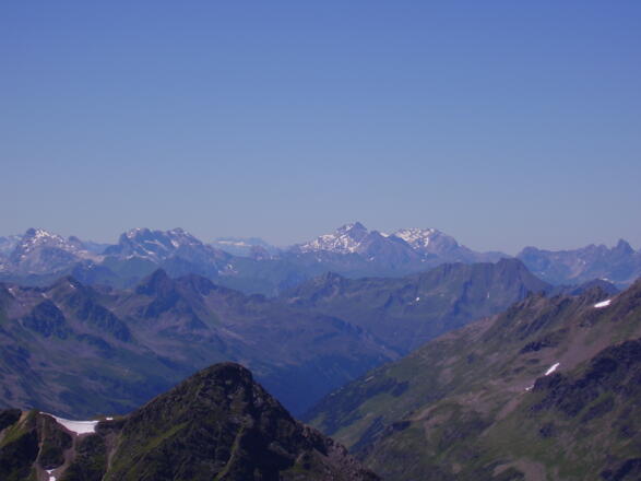 Blick vom Kuchenjoch ins Rätikon